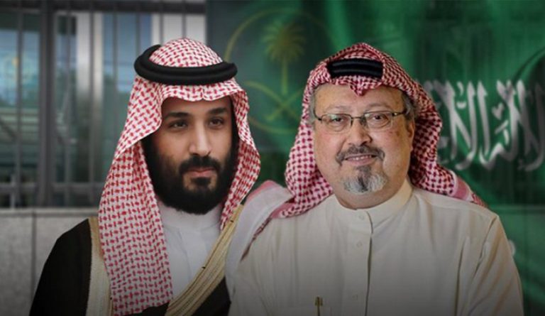 شبح خاشقجي يلاحق بن سلمان والأخير يحرك أبواقه لحذف (أداة القطع “السيف”) من العلم السعودي